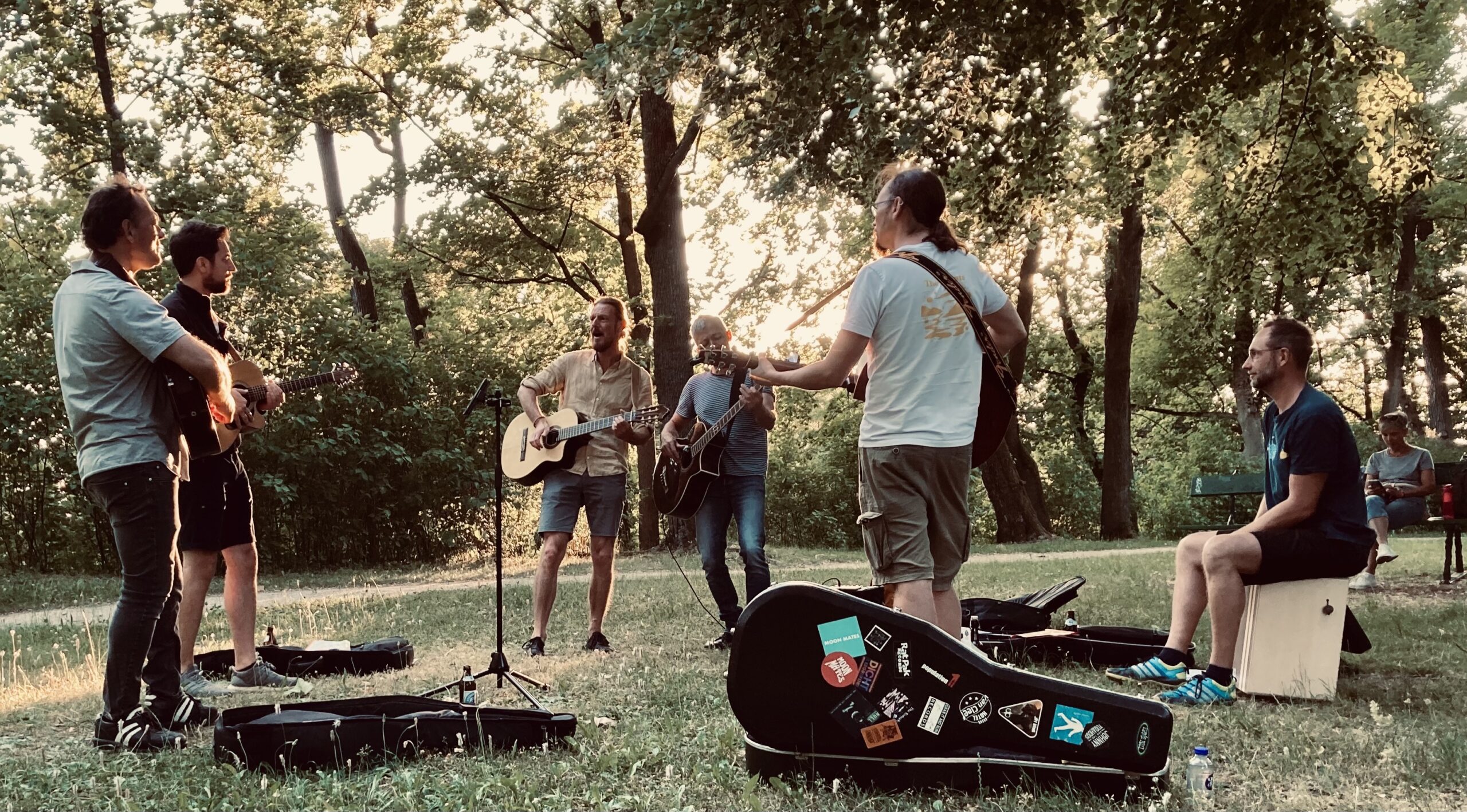 Streetlights in the park